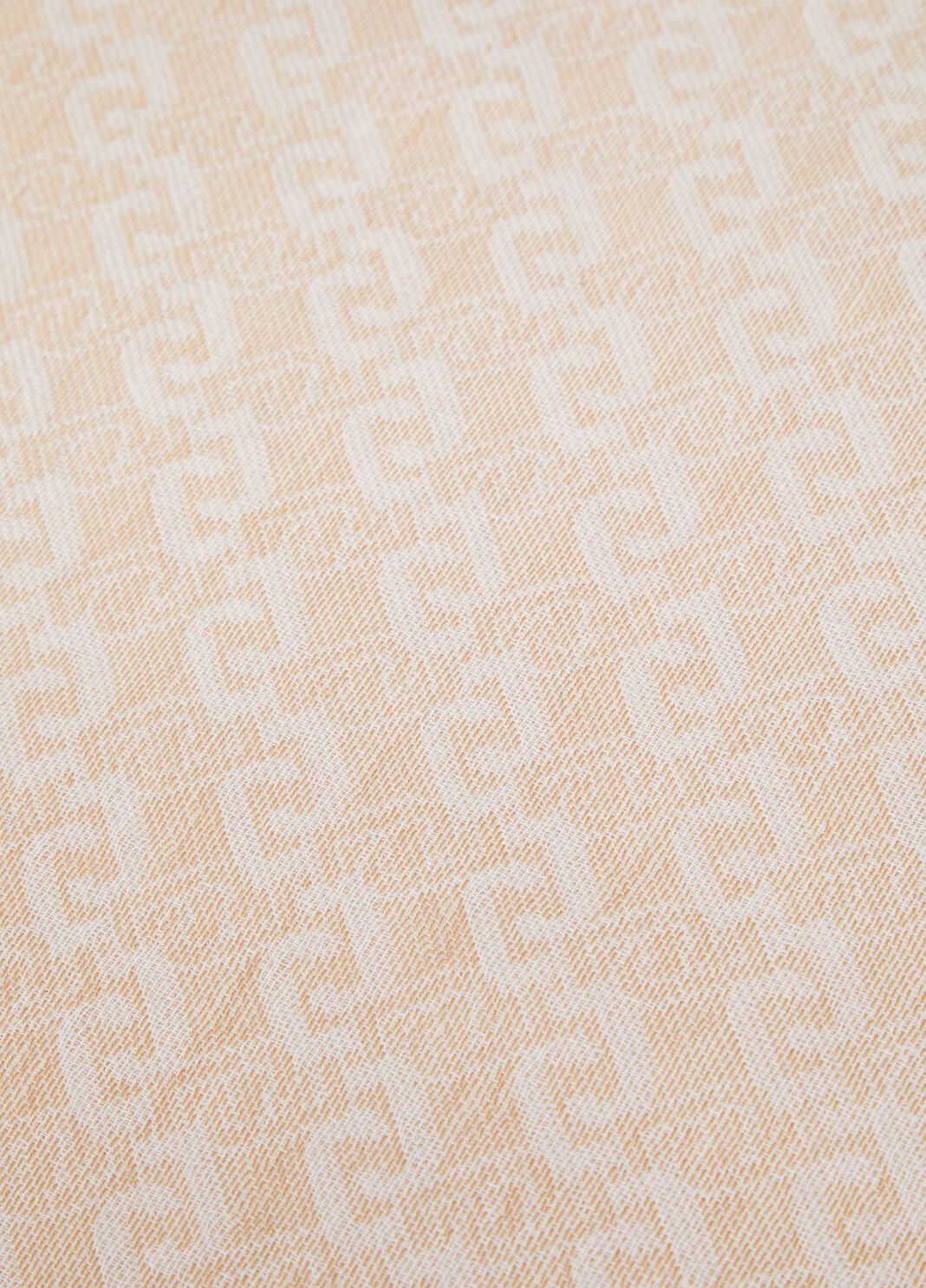 Stole with jacquard logo beige Liu Jo - large image number 6