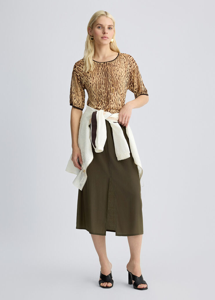 Cargo midi skirt khaki green Liu Jo - medium Cargo midi skirt khaki green Liu Jo - medium