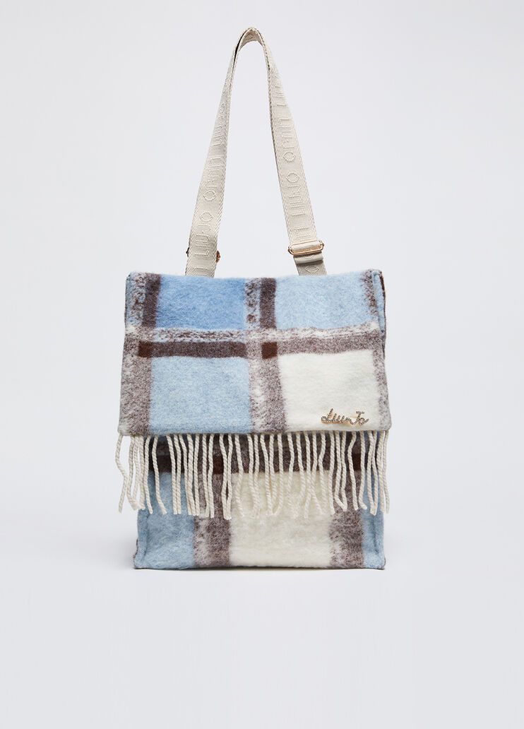 Mittelgroßer Shopper aus Wollgemisch Blau Liu Jo - medium Mittelgroßer Shopper aus Wollgemisch Blau Liu Jo - medium