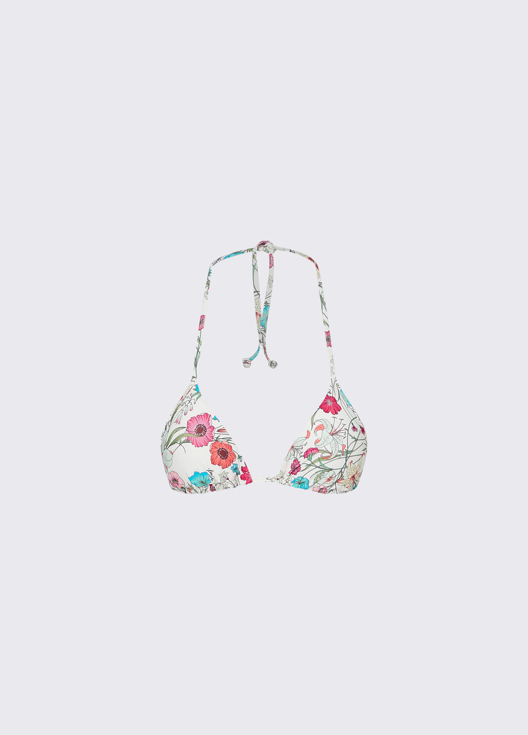Printed Triangle Bikini Top white with flowers Liu Jo - large image number 6