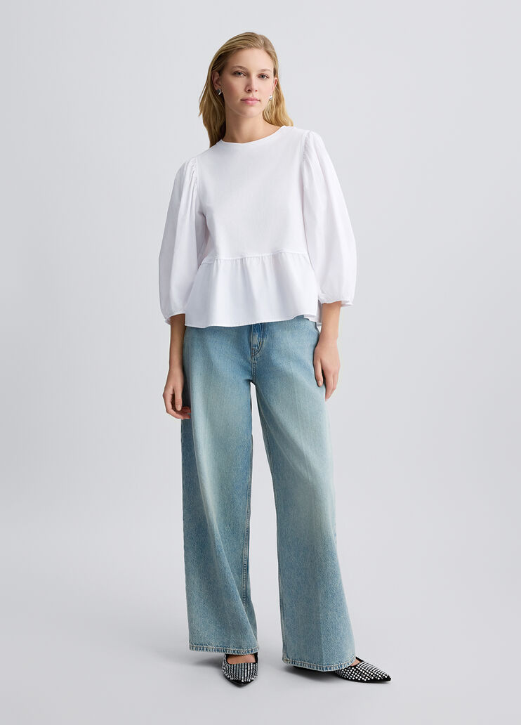 Poplin blouse white Liu Jo - large image number 5 Poplin blouse white Liu Jo - large image number 5