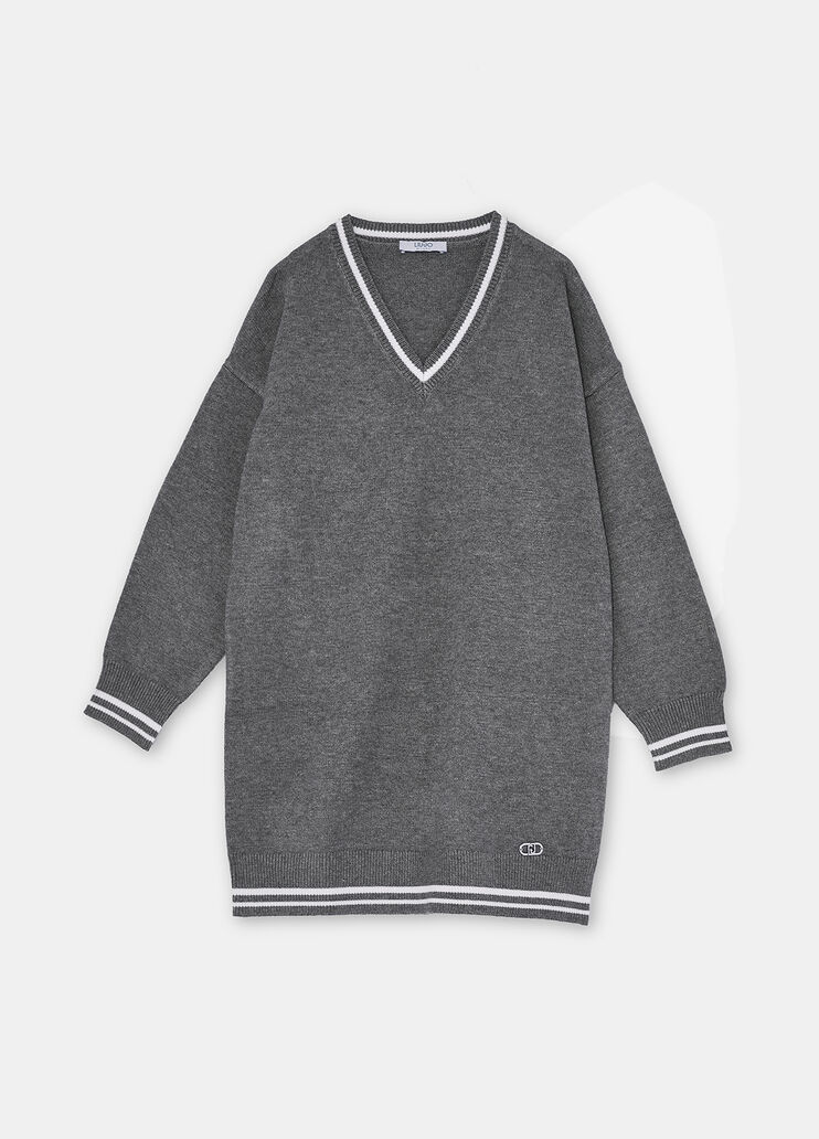 Short knit dress dark grey Liu Jo - large image number 2 Short knit dress dark grey Liu Jo - large image number 2