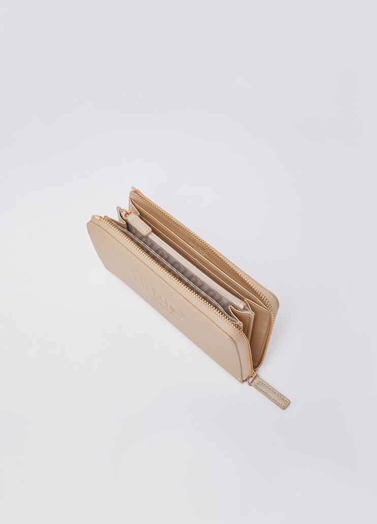 Large purse with zip light gold Liu Jo - large image number 3