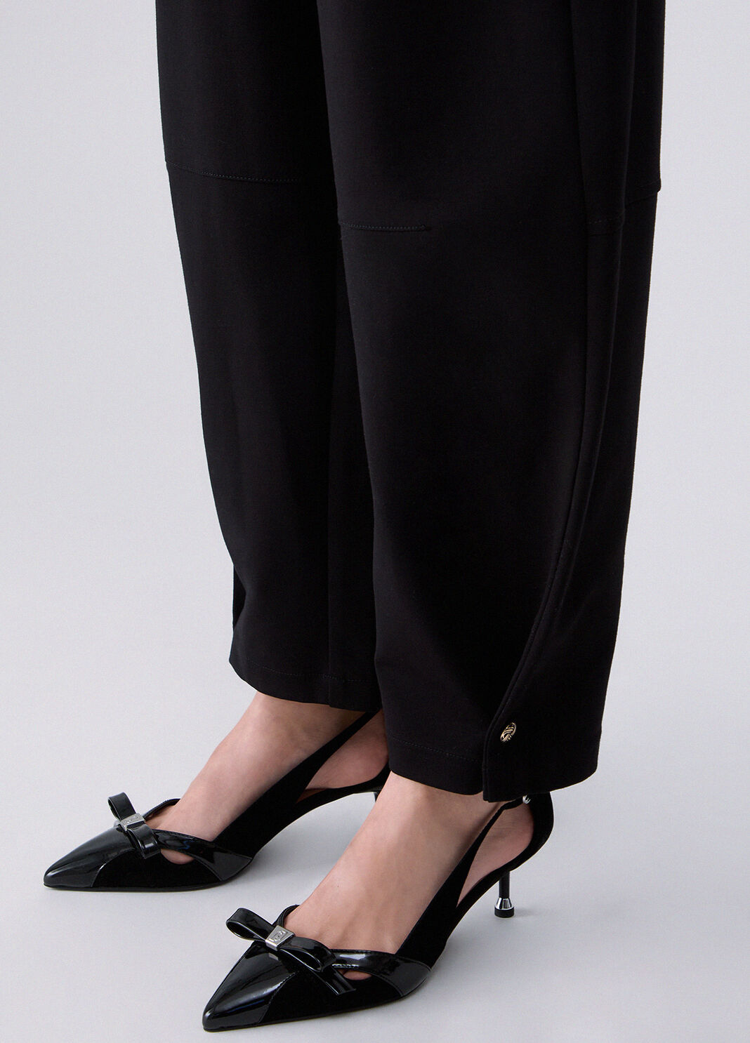 Balloon pants in punto milano black Liu Jo - large image number 4