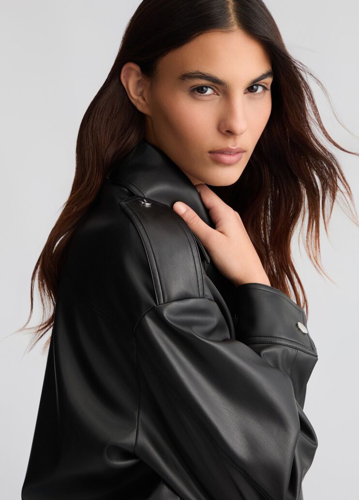 Coated fabric jacket black Liu Jo - large image number 2 Coated fabric jacket black Liu Jo - large image number 2