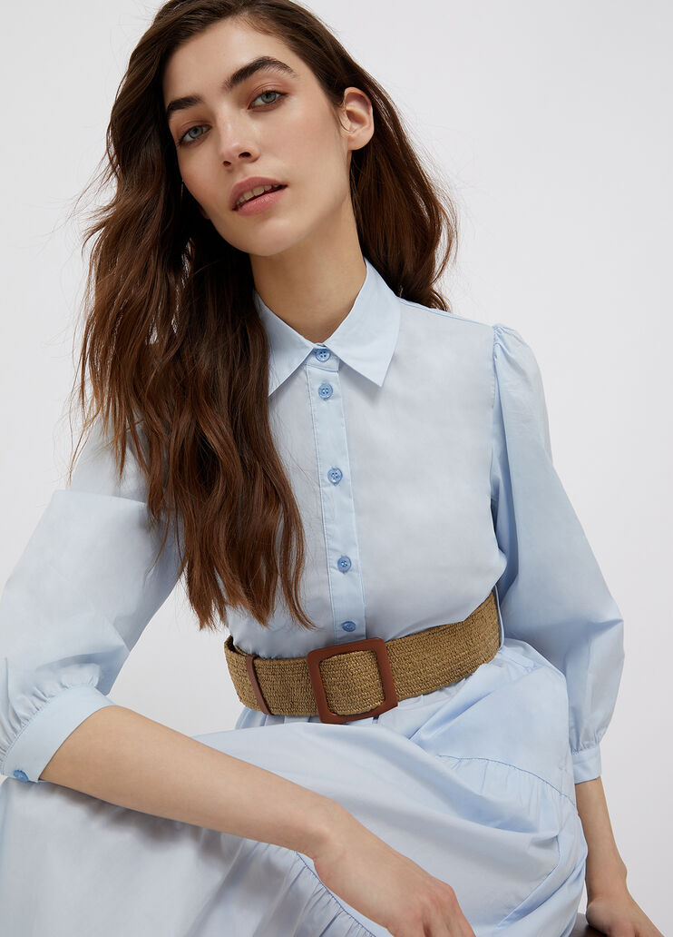 Poplin midi dress light blue Liu Jo - large image number 2 Poplin midi dress light blue Liu Jo - large image number 2