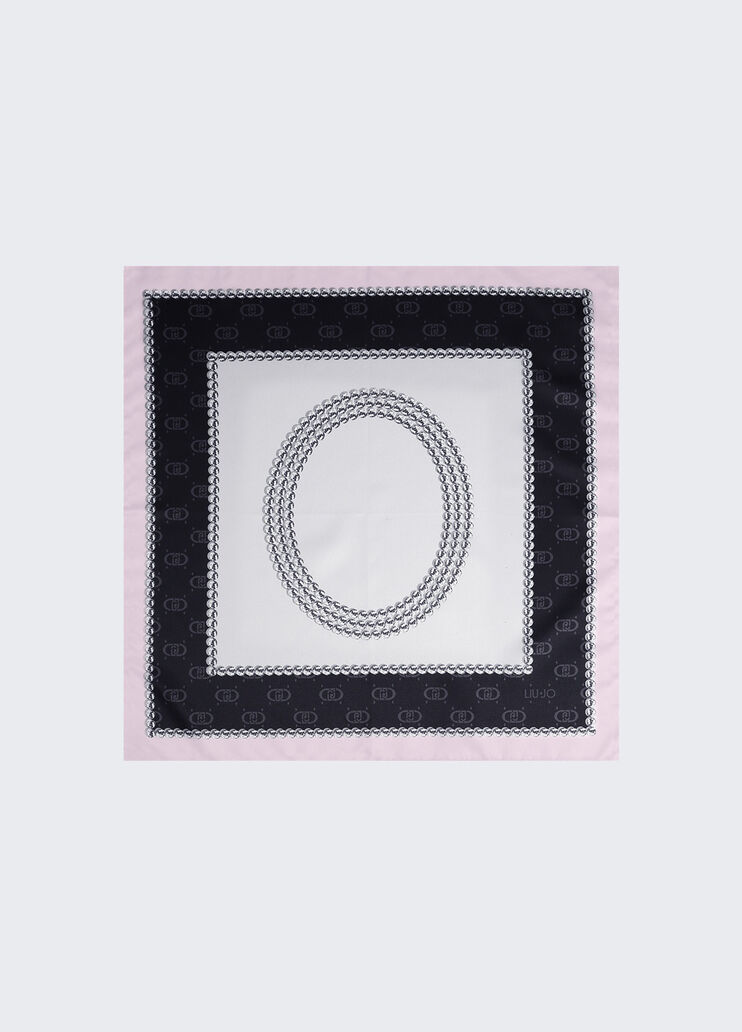 Foulard &agrave; motif lettre O noir Liu Jo - medium