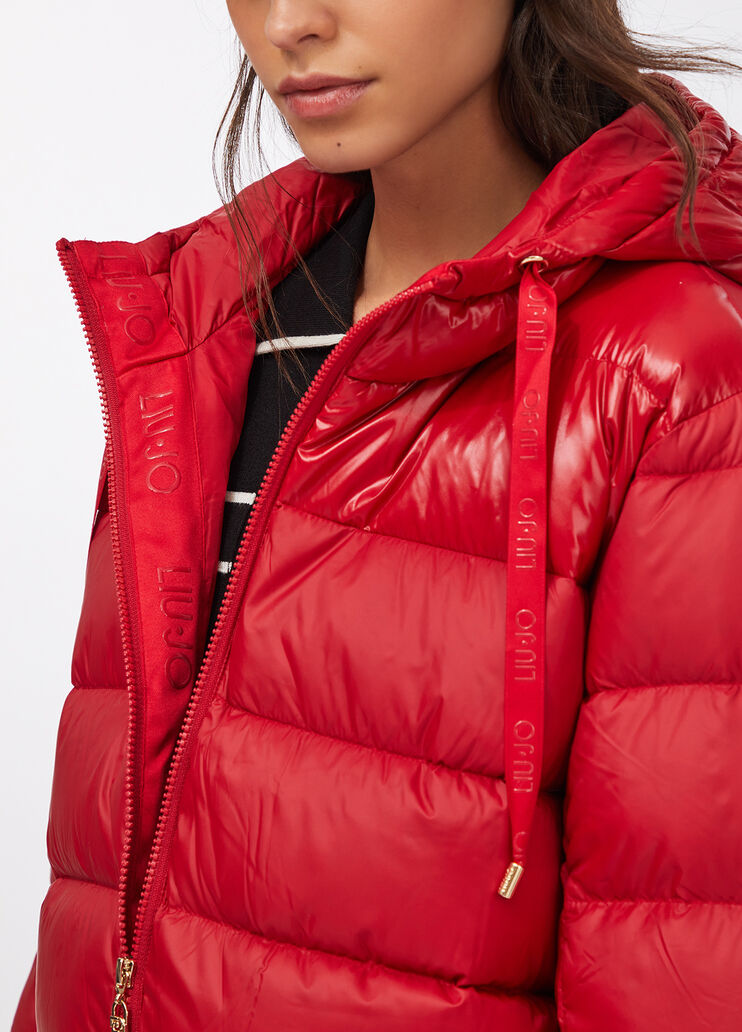 Quilted nylon jacket cherry red Liu Jo - large image number 3