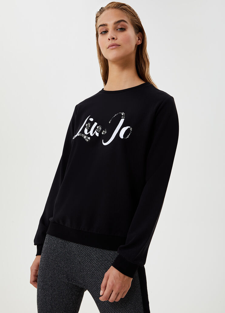 Sweatshirt with print Black Liu Jo - large image number 0