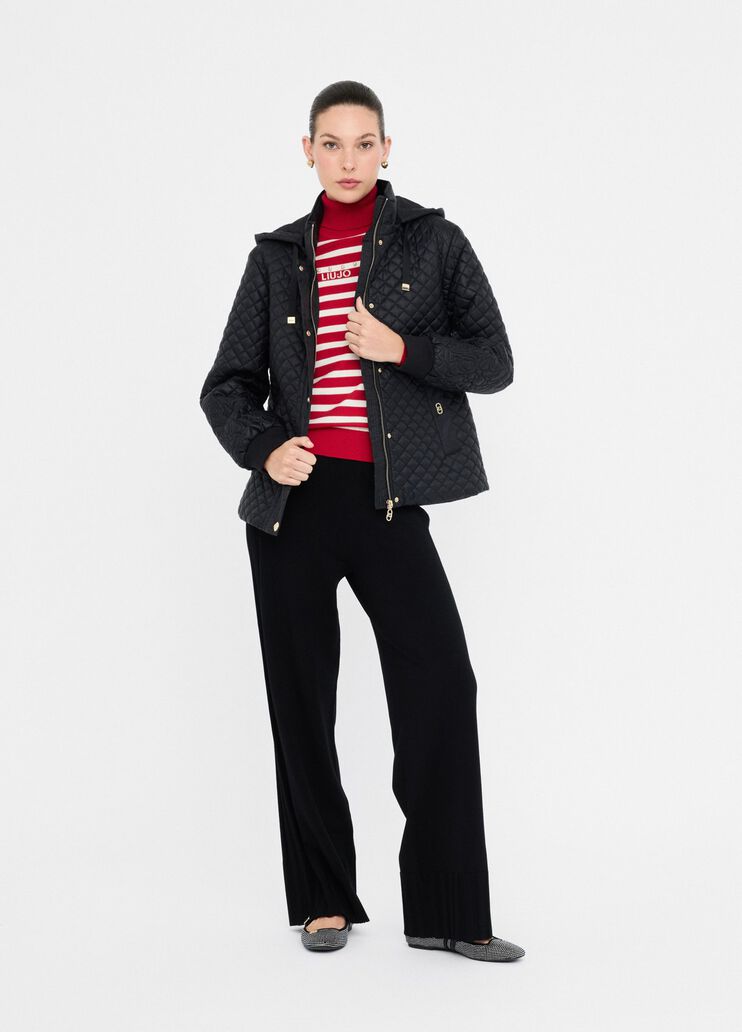 Quilted nylon coat black Liu Jo - large image number 5