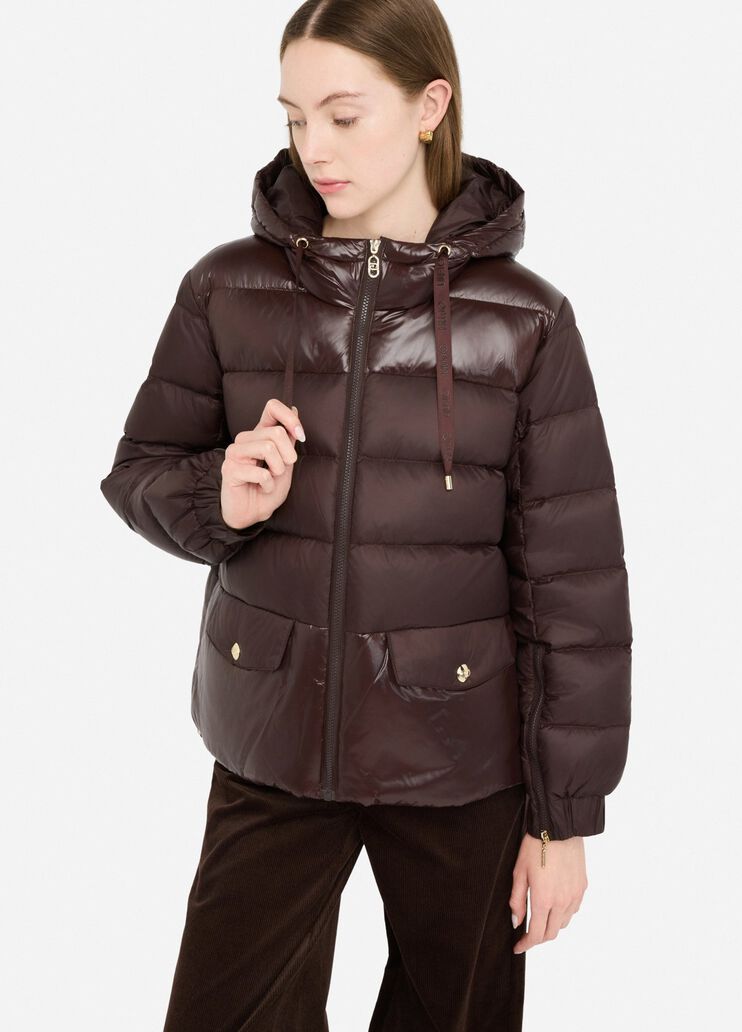 Veste en nylon matelassé chocolat Liu Jo - medium Veste en nylon matelassé chocolat Liu Jo - medium