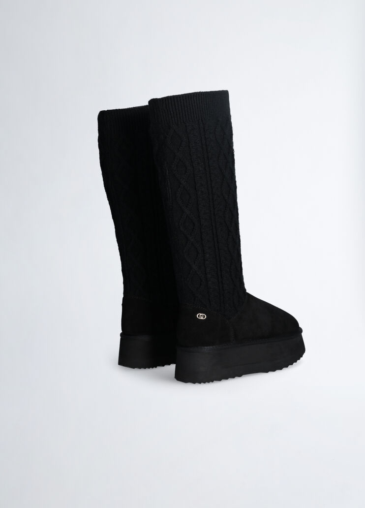 Knit platform boots black Liu Jo - large image number 3 Knit platform boots black Liu Jo - large image number 3