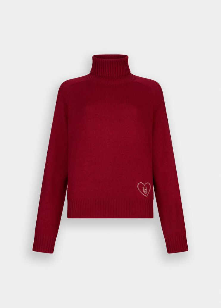 Wool and cashmere turtleneck red Liu Jo - large image number 6 Wool and cashmere turtleneck red Liu Jo - large image number 6