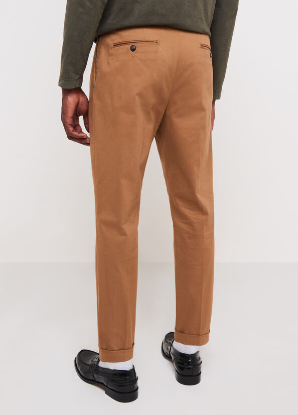 Pantalón chino recto texturizado camel Liu Jo - large image number 1