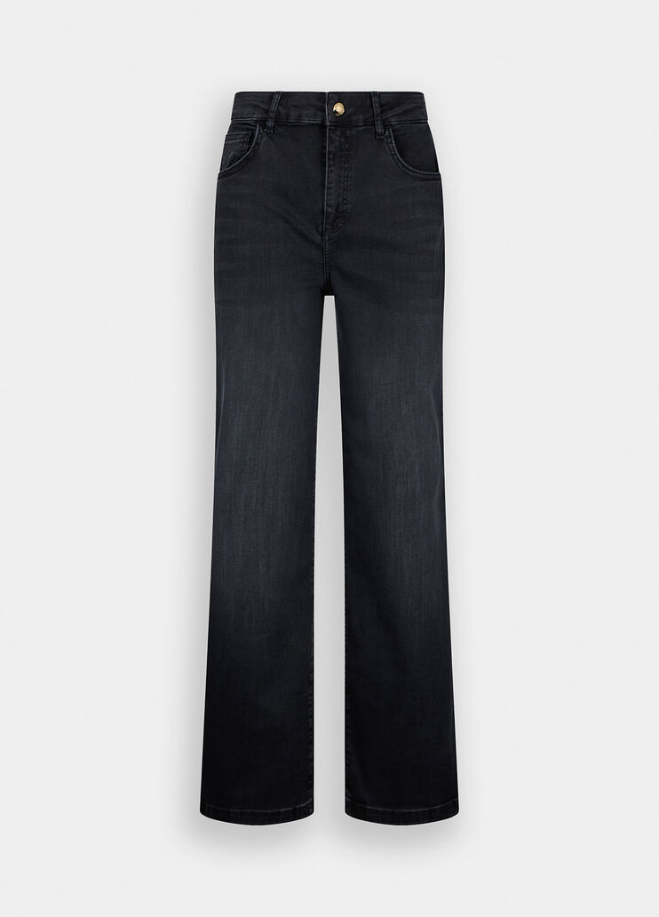 Straight-Jeans mit hohem Bund Schwarz Liu Jo - large image number 4