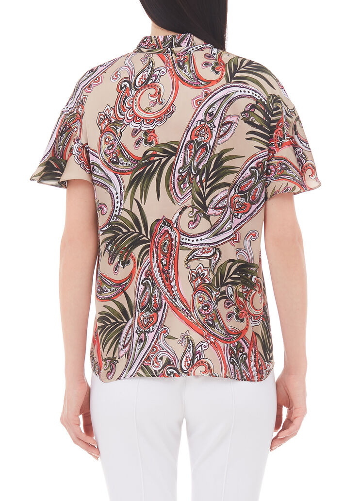 Bluse mit Schmuckkette Cashmere-Print Liu Jo - large image number 1 Bluse mit Schmuckkette Cashmere-Print Liu Jo - large image number 1