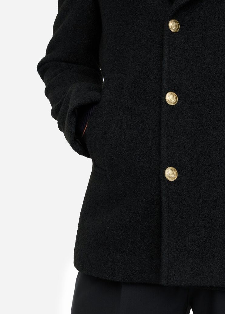 Caban en bouclette de laine noir Liu Jo - large image number 3