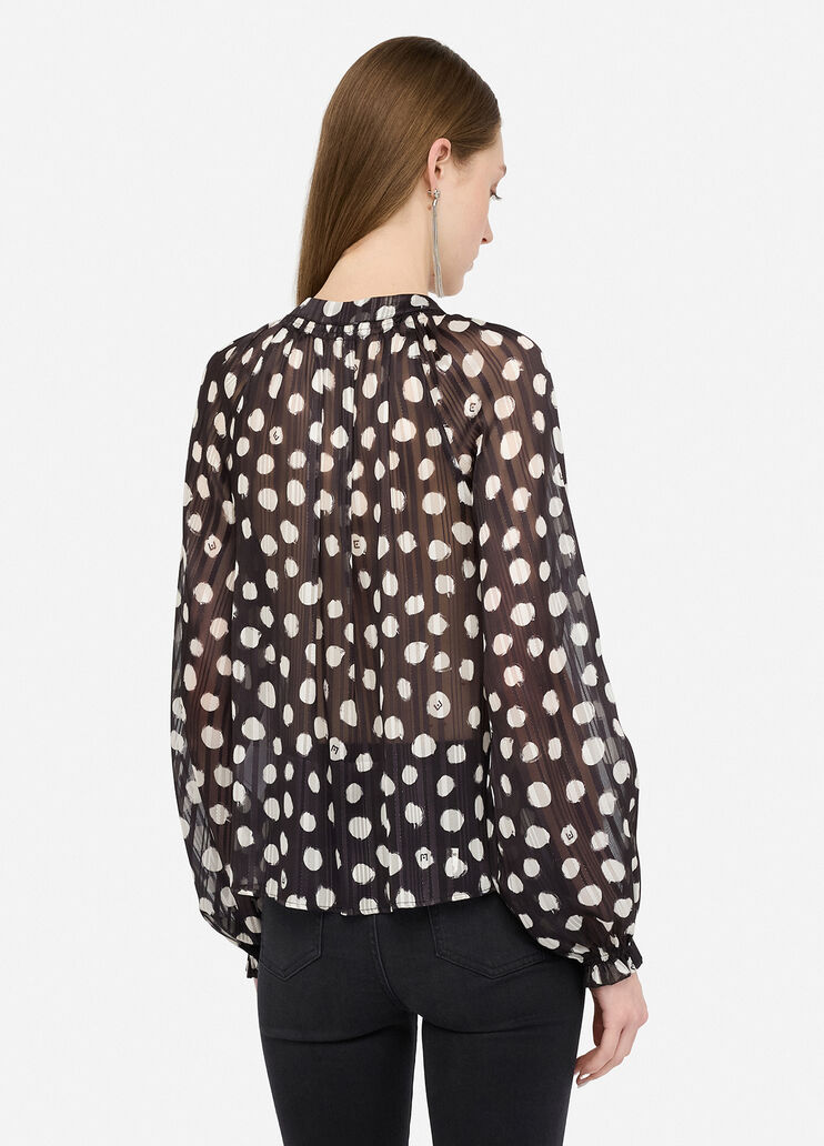 Bluse mit Tupfen Schwarz getupft Liu Jo - large image number 1 Bluse mit Tupfen Schwarz getupft Liu Jo - large image number 1