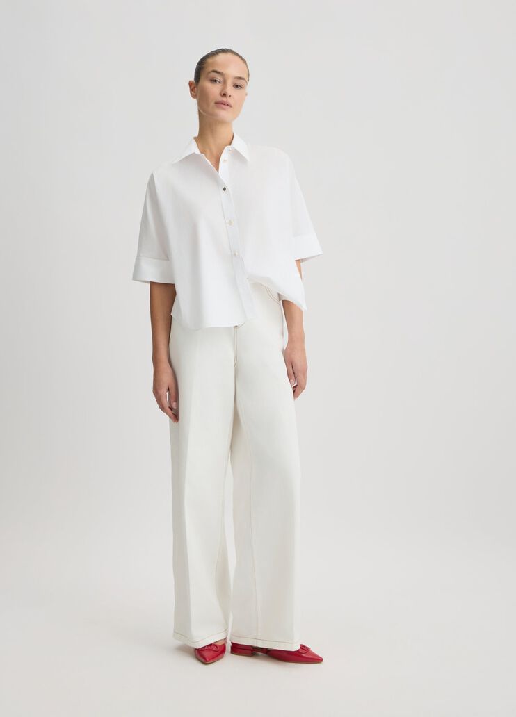 Cotton boxy shirt white Liu Jo - medium Cotton boxy shirt white Liu Jo - medium