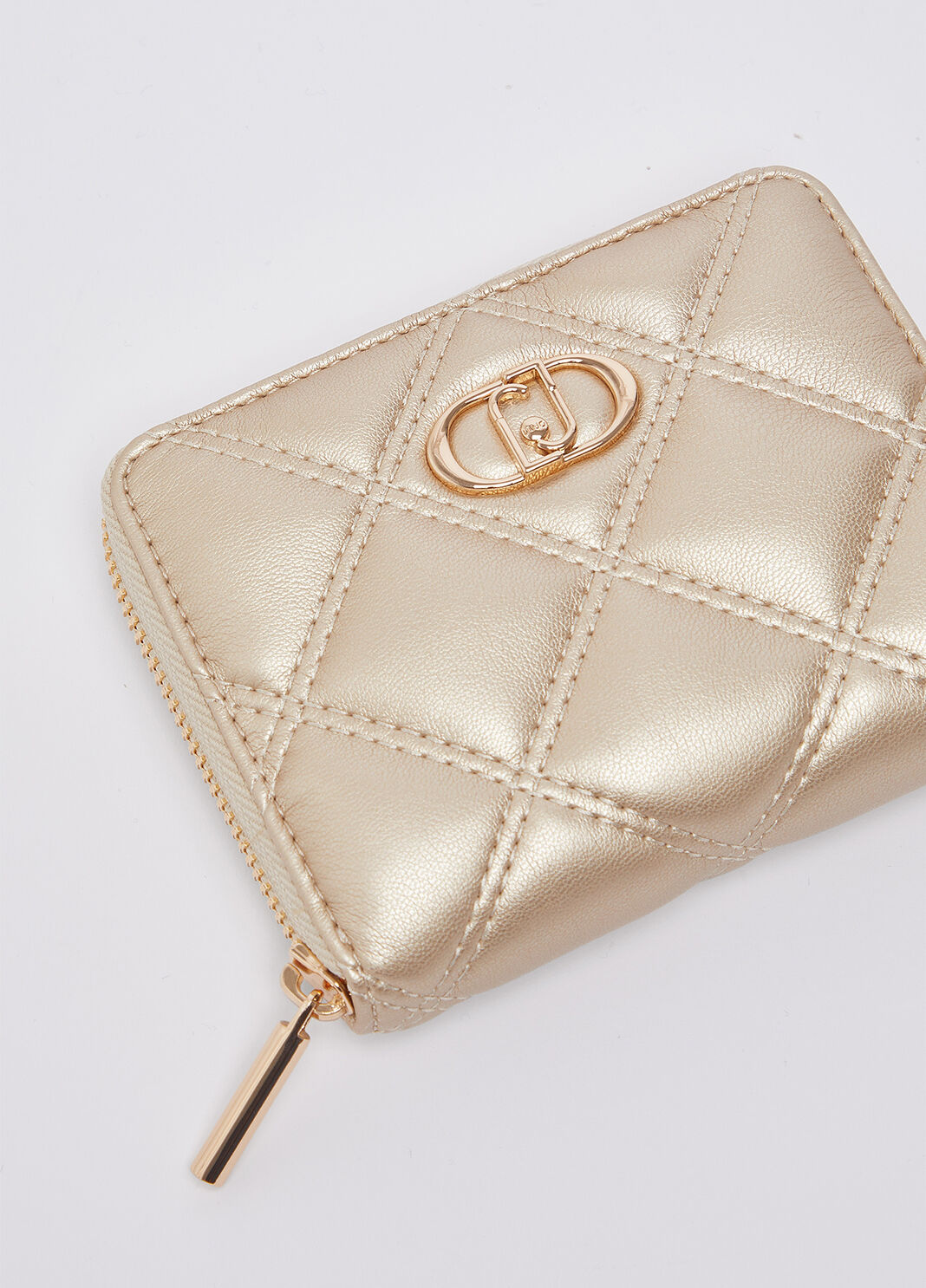 Маленькое портмоне с эффектом матлассе светло-золотистый Liu Jo - large image number 2