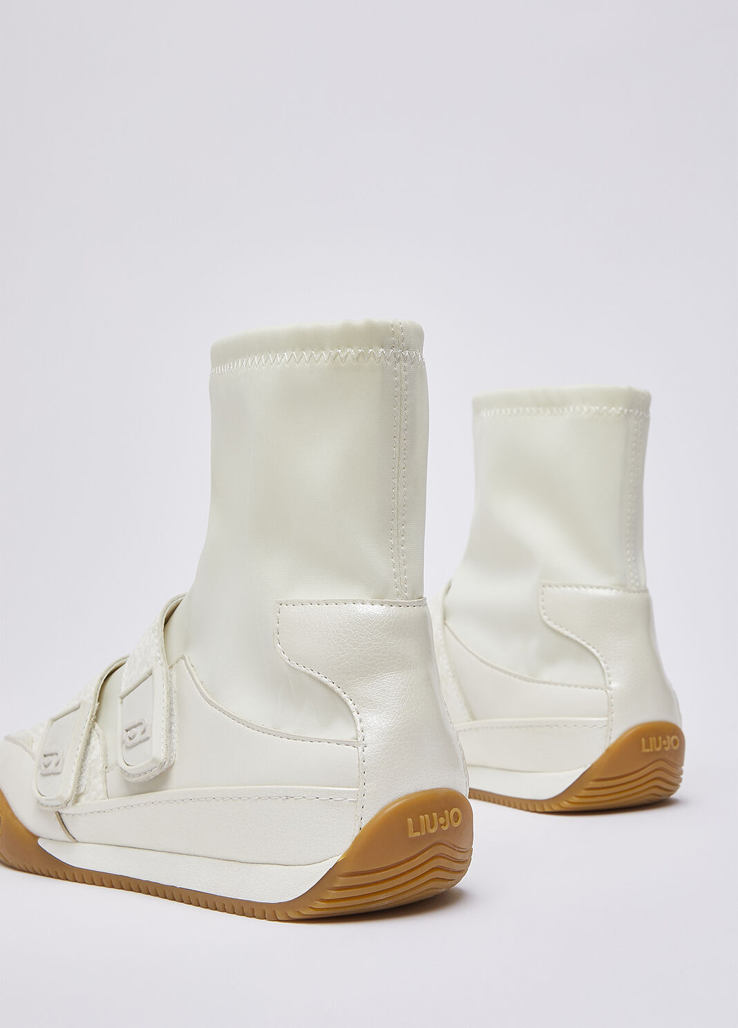 High-top sneakers with python effect milky white Liu Jo - large image number 6