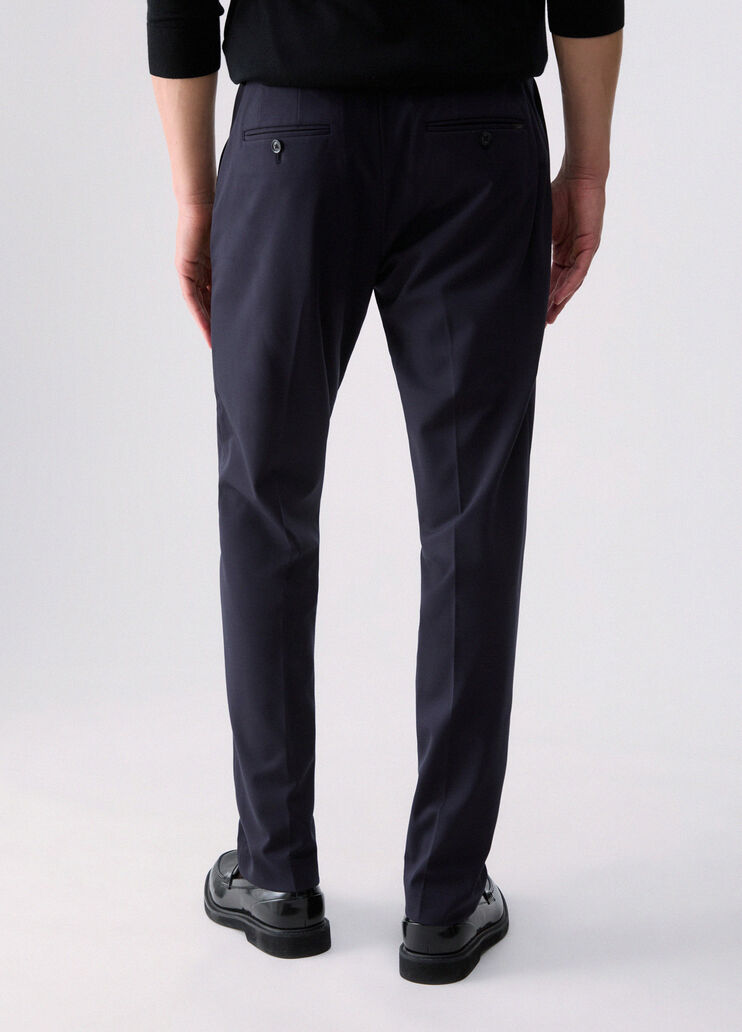 Pantalon &eacute;l&eacute;gant en jersey bleu fonc&eacute; Liu Jo - medium