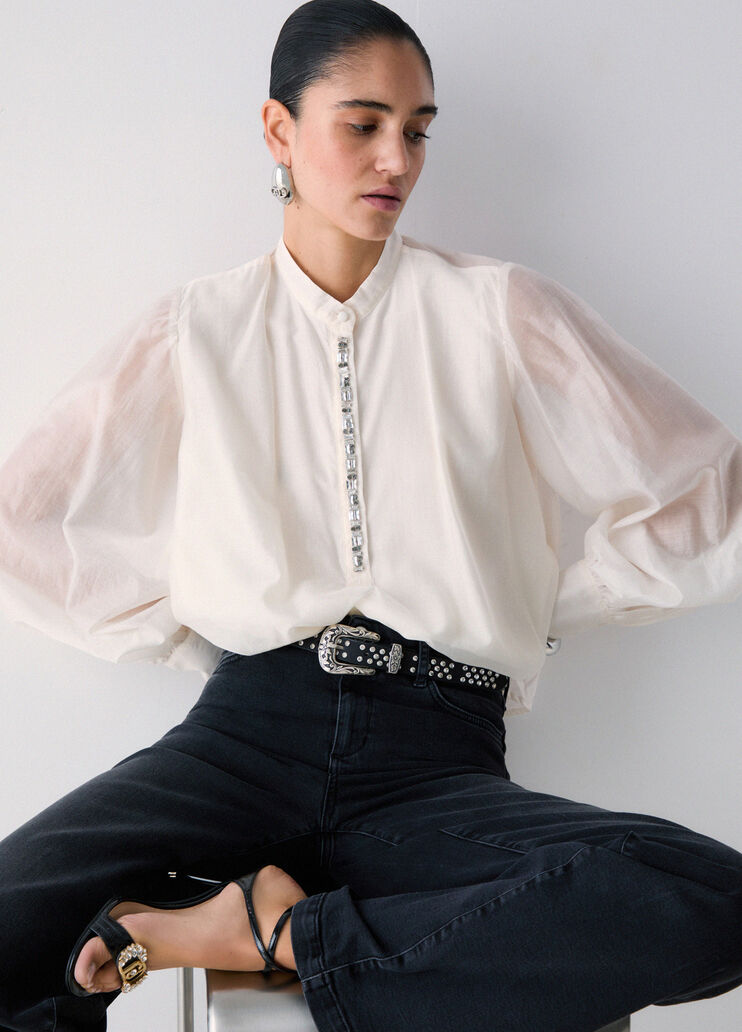 Bluse mit Schmuckstickereien Wei&szlig; Liu Jo - medium