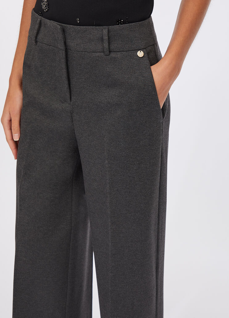 Cropped-Hose mit Bügelfalte Dunkles Schiefergrau Liu Jo - large image number 4