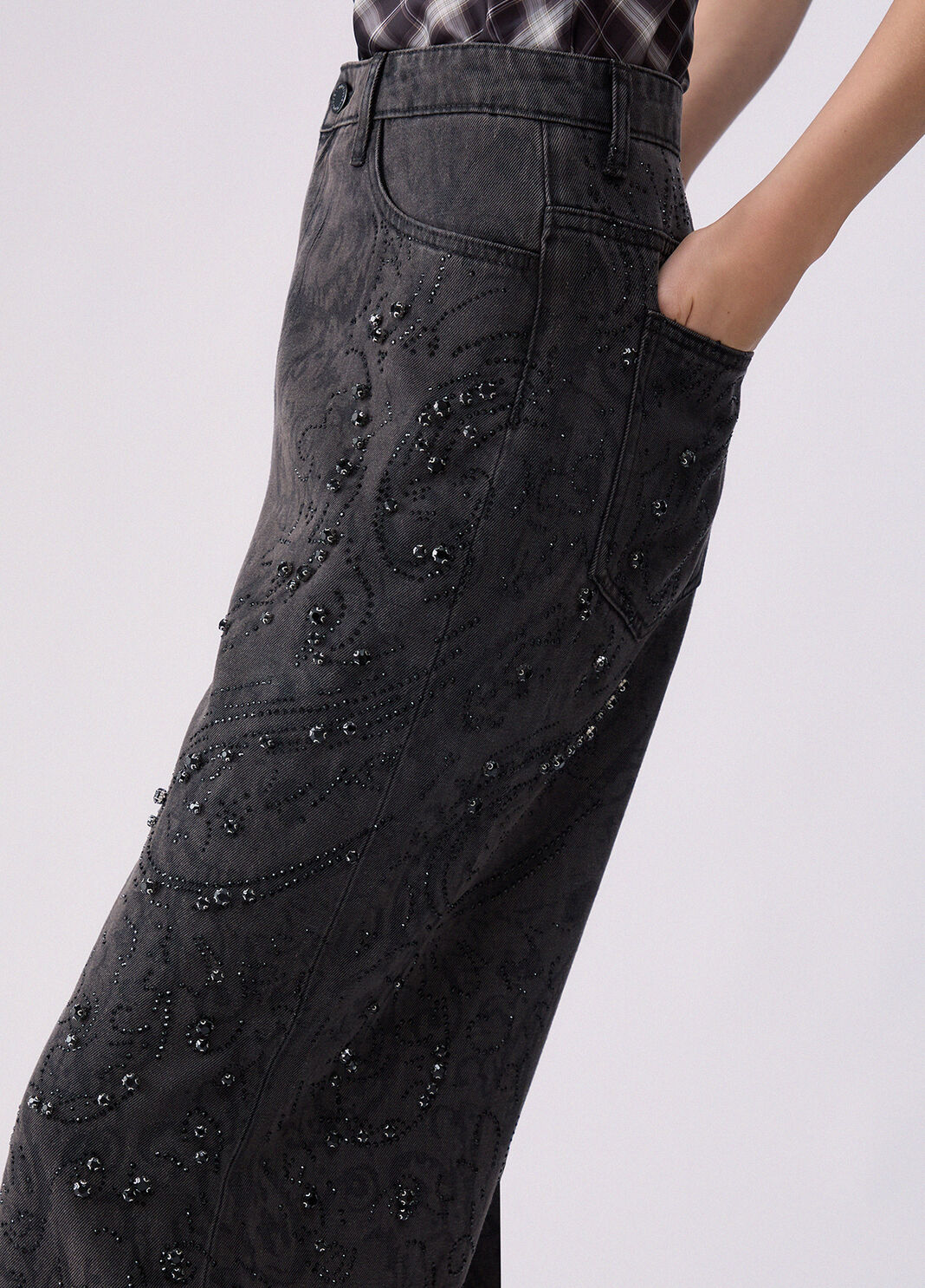 Flared jeans with gemstones black denim Liu Jo - large image number 4