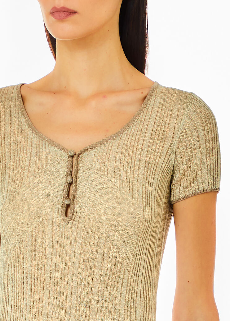 T-Shirt aus Lurex® Gold Liu Jo - large image number 2
