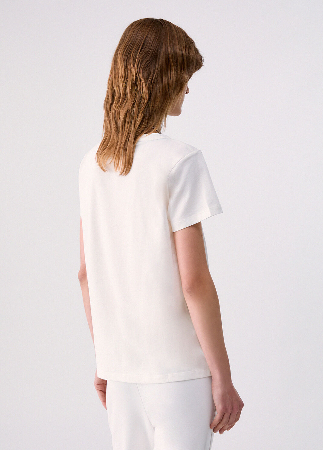 T-shirt con logo bianco/macchia Liu Jo - large image number 1