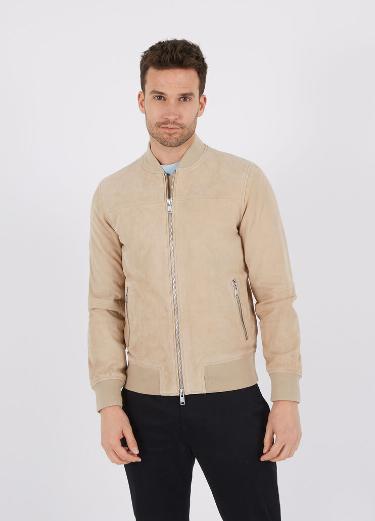 Suede bomber jacket beige Liu Jo - large image number 0 Suede bomber jacket beige Liu Jo - large image number 0
