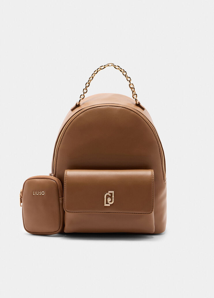 Medium backpack with pouch brown Liu Jo - medium Medium backpack with pouch brown Liu Jo - medium