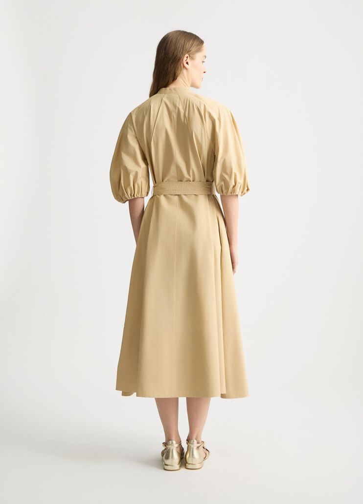 Cotton dress with belt beige Liu Jo - large image number 1 Cotton dress with belt beige Liu Jo - large image number 1