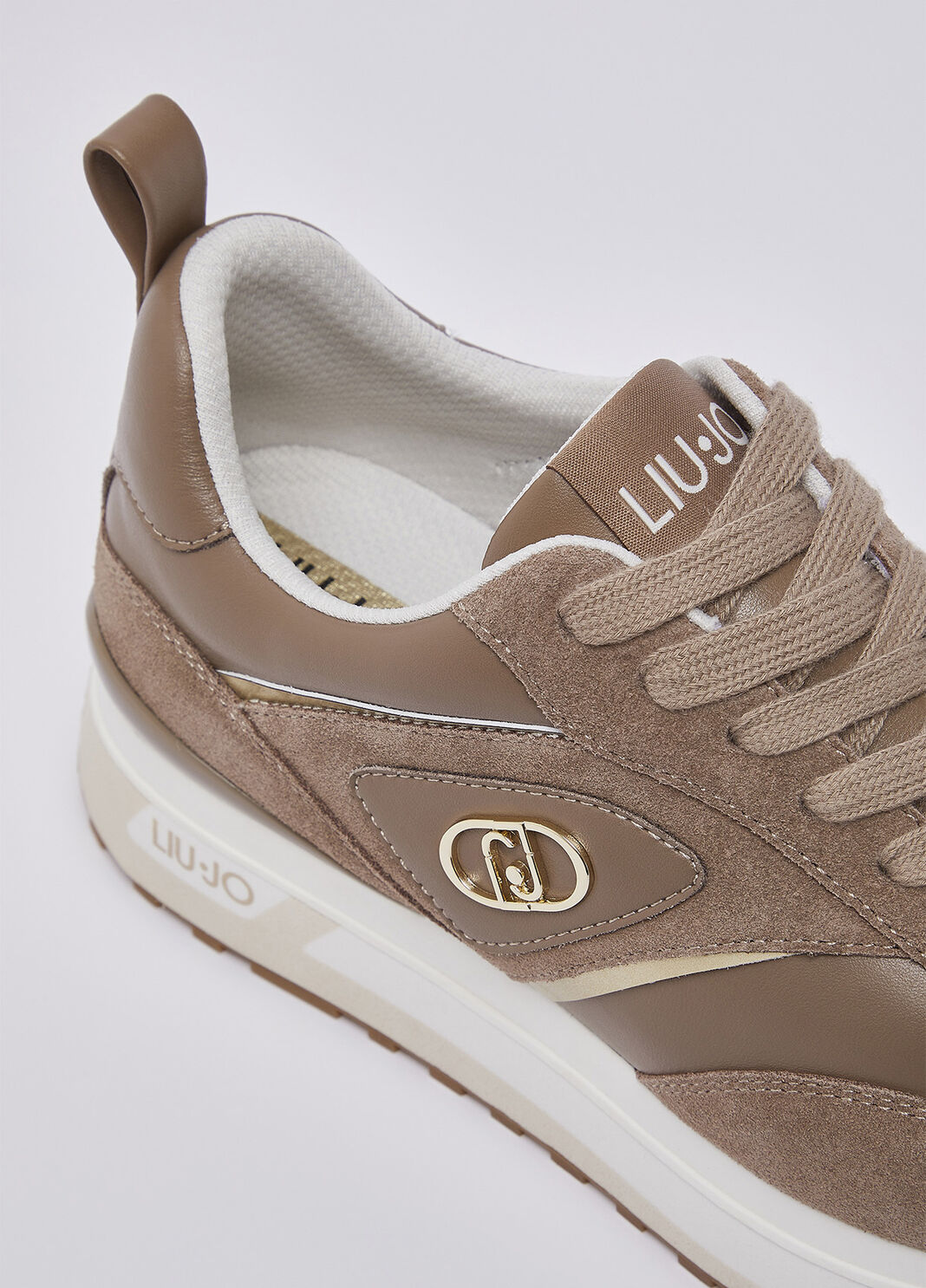 Sneakers plateforme en daim et cuir havane Liu Jo - large image number 5