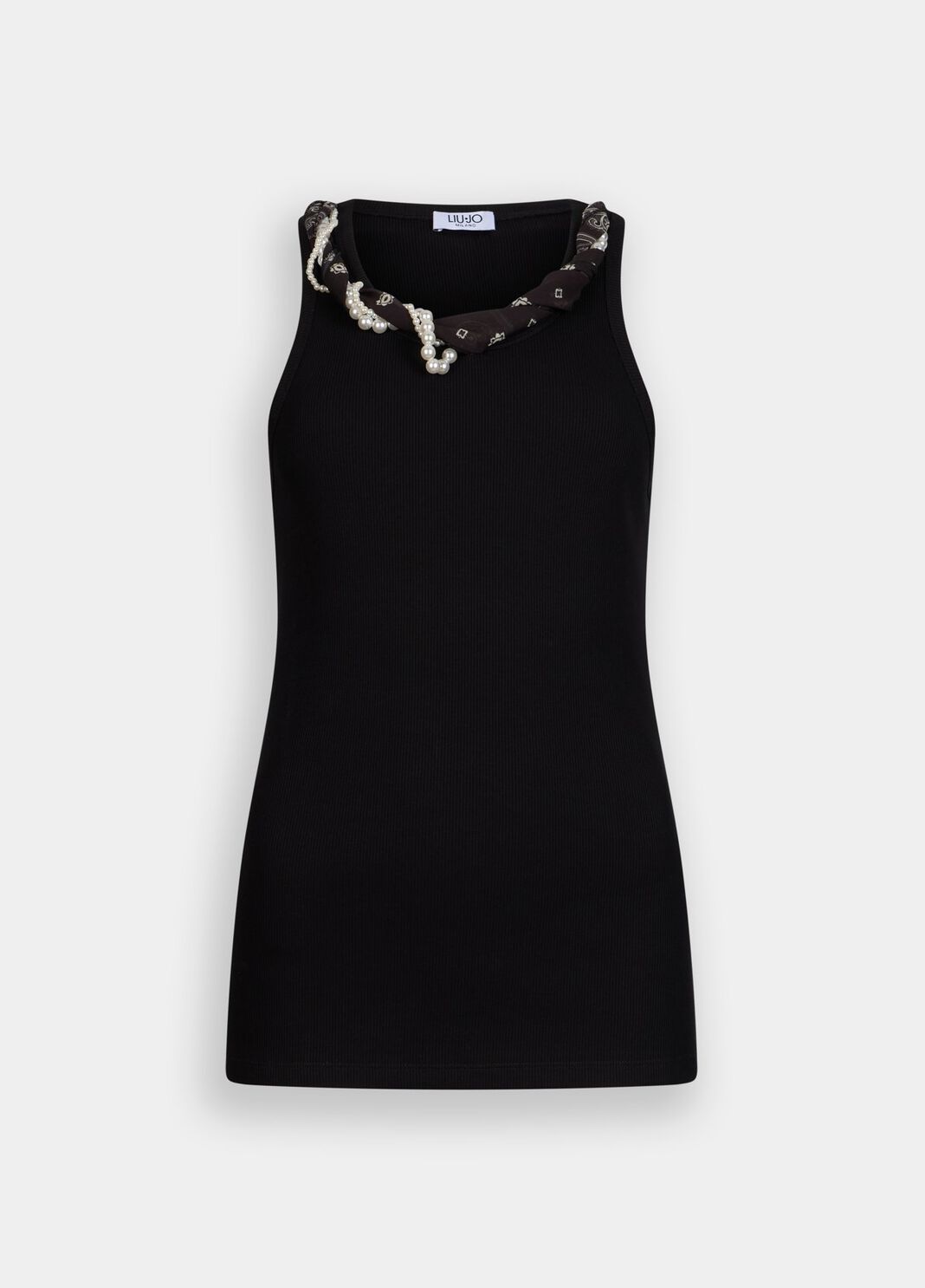 Top with bejewelled details black Liu Jo - large image number 6