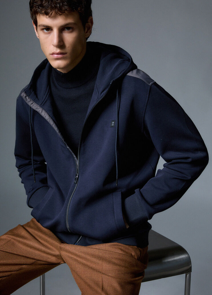 Sweatshirt with scuba inserts dark blue Liu Jo - medium