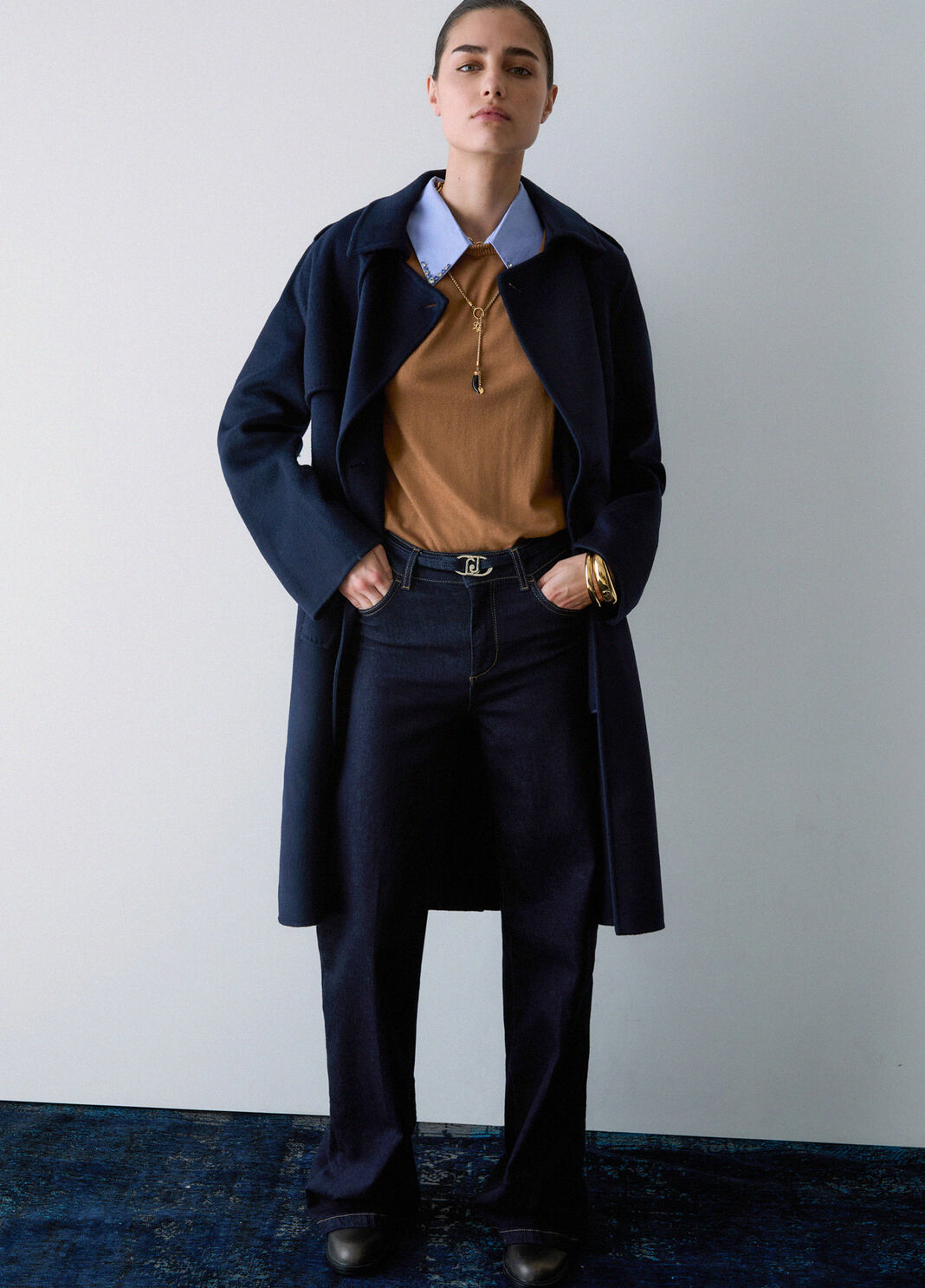 Flare jeans with belt dark denim Liu Jo - large image number 3