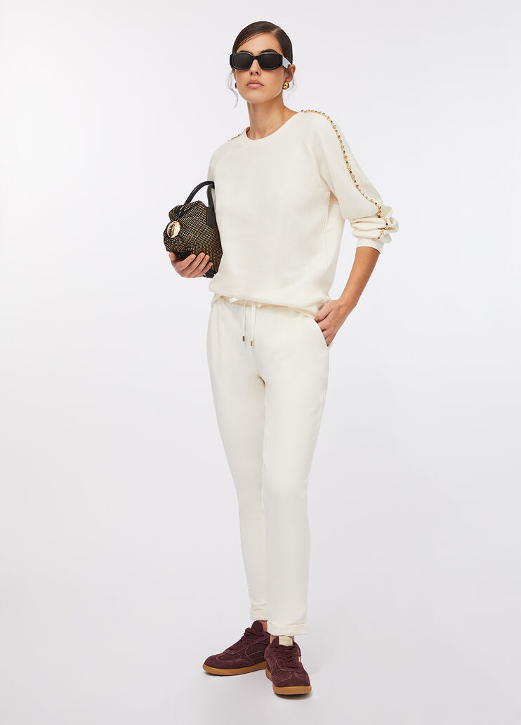 Sweatshirt Liu Jo Better mit Strass Milchweiß Liu Jo - medium