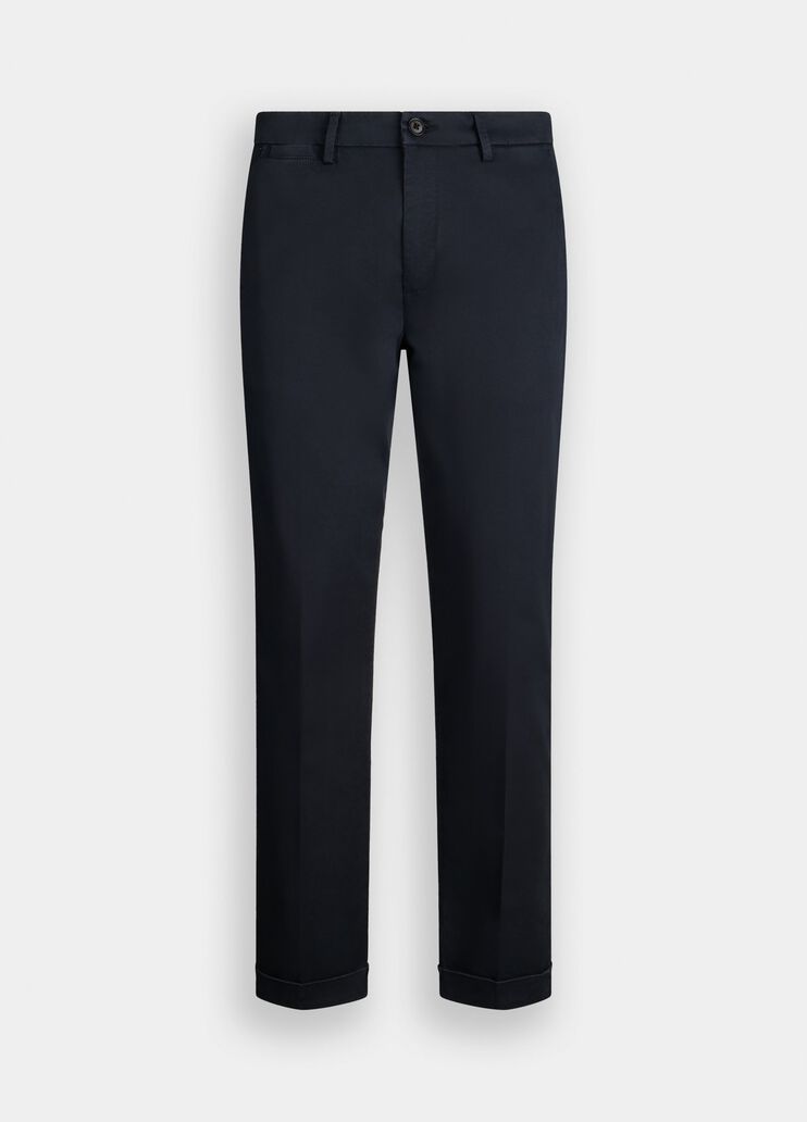 Satin chinos with turn-ups dark blue Liu Jo - large image number 6 Satin chinos with turn-ups dark blue Liu Jo - large image number 6