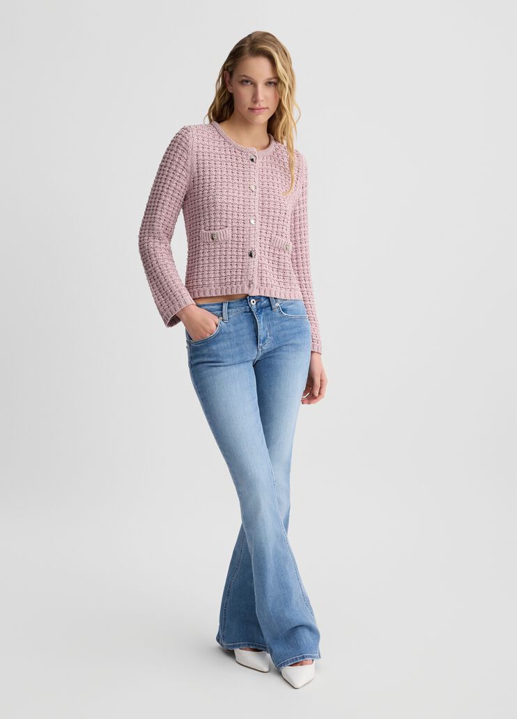 Bouclé jacket pink Liu Jo - large image number 5 Bouclé jacket pink Liu Jo - large image number 5