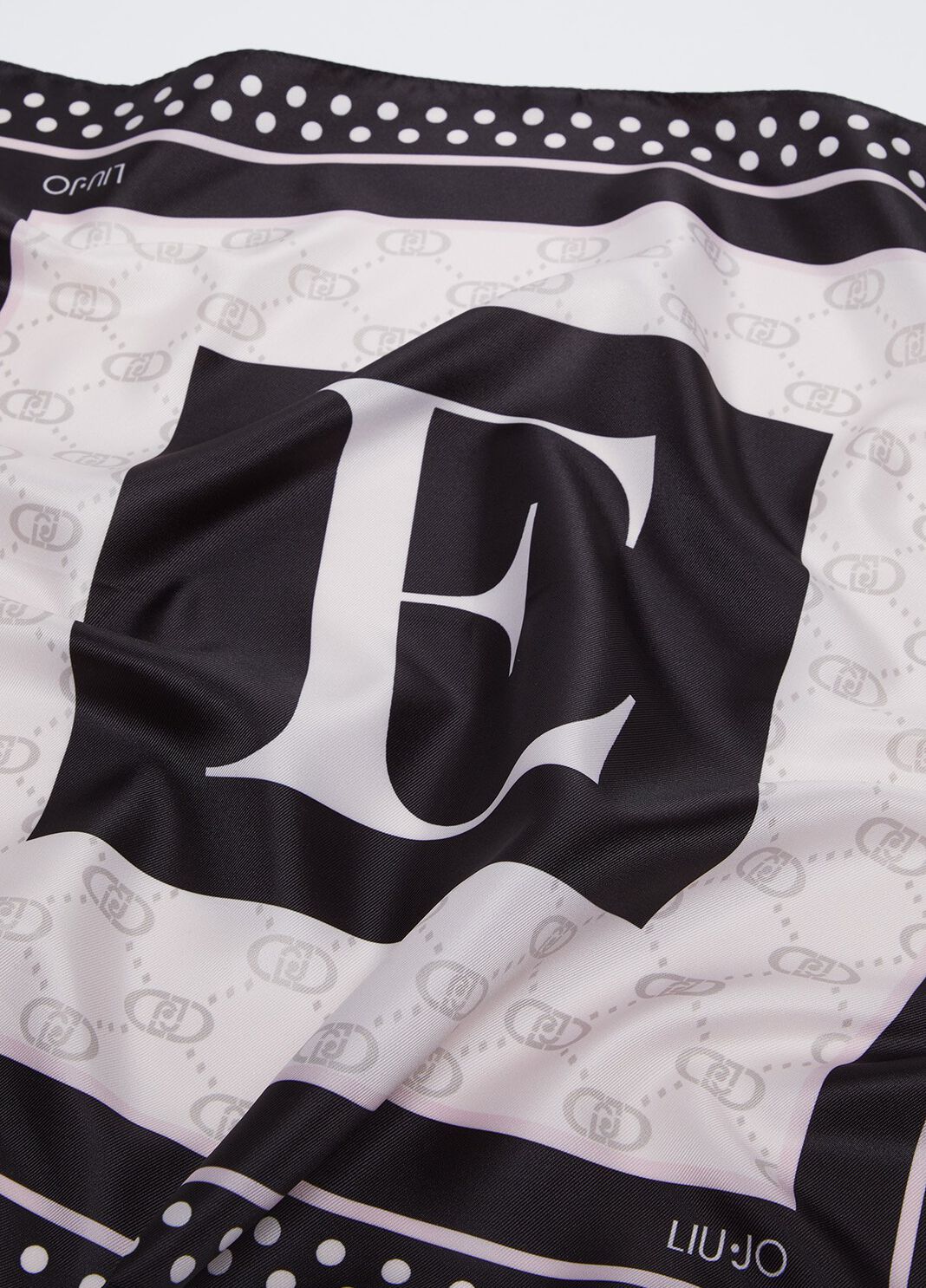 Scarf with E-letter motif black Liu Jo - large image number 3