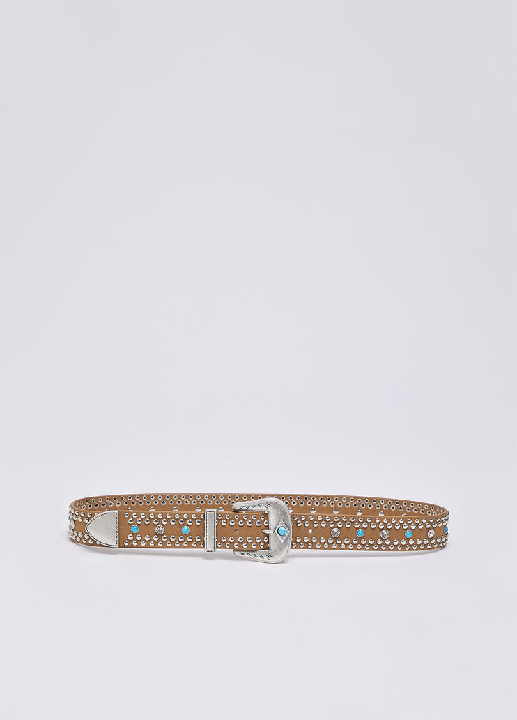 Ceinture avec clous &eacute;maill&eacute;s marron Liu Jo - medium