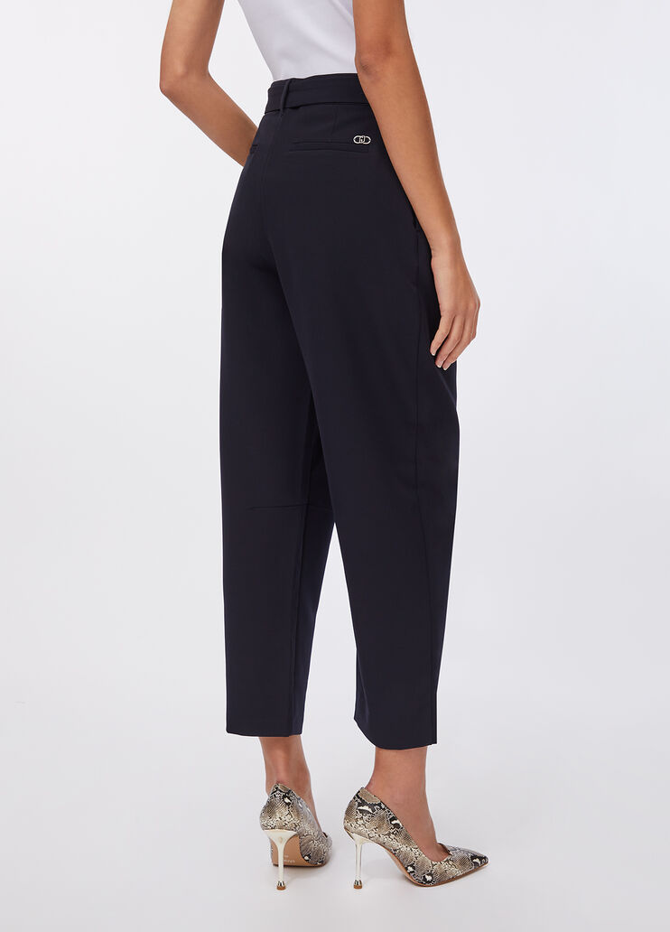Balloon trousers with darts navy blue Liu Jo - large image number 1