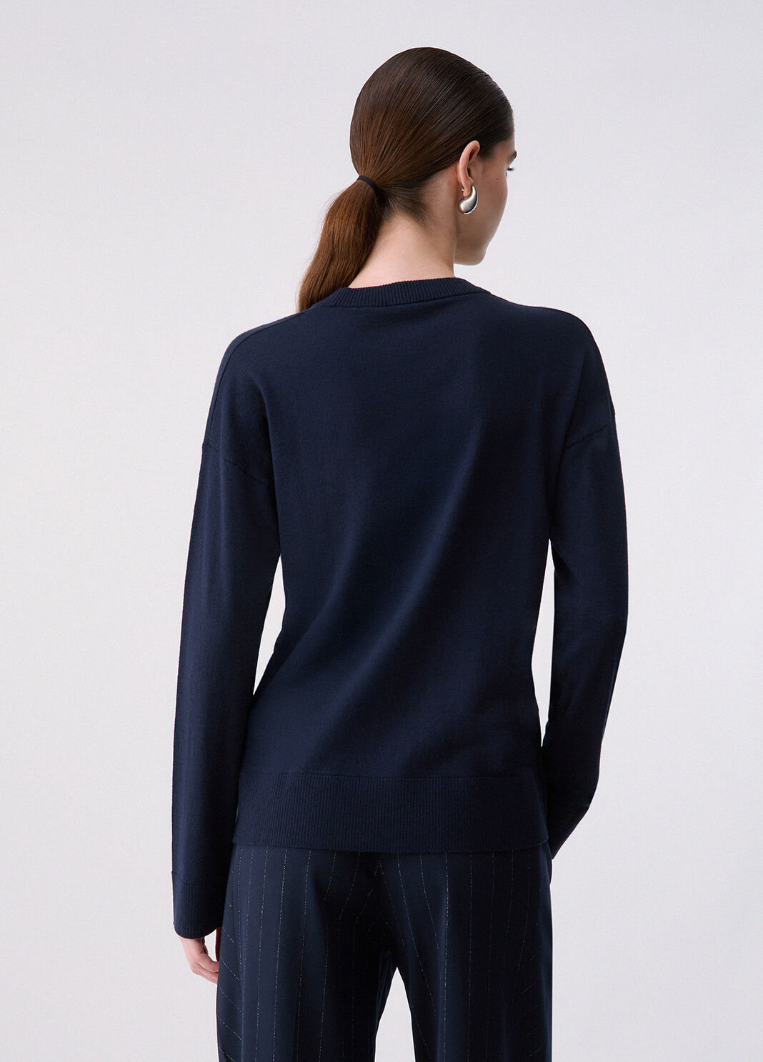Pullover aus Wollmischung Dunkelblau Liu Jo - large image number 1