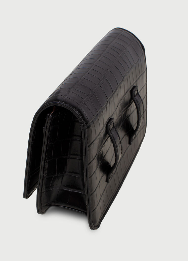 Crocodile effect pouch bag Black Liu Jo - large image number 4 Crocodile effect pouch bag Black Liu Jo - large image number 4