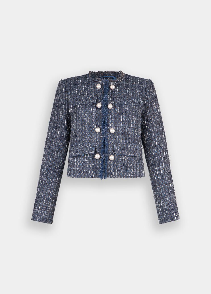 Jacke aus Bouclé Blau Liu Jo - large image number 6