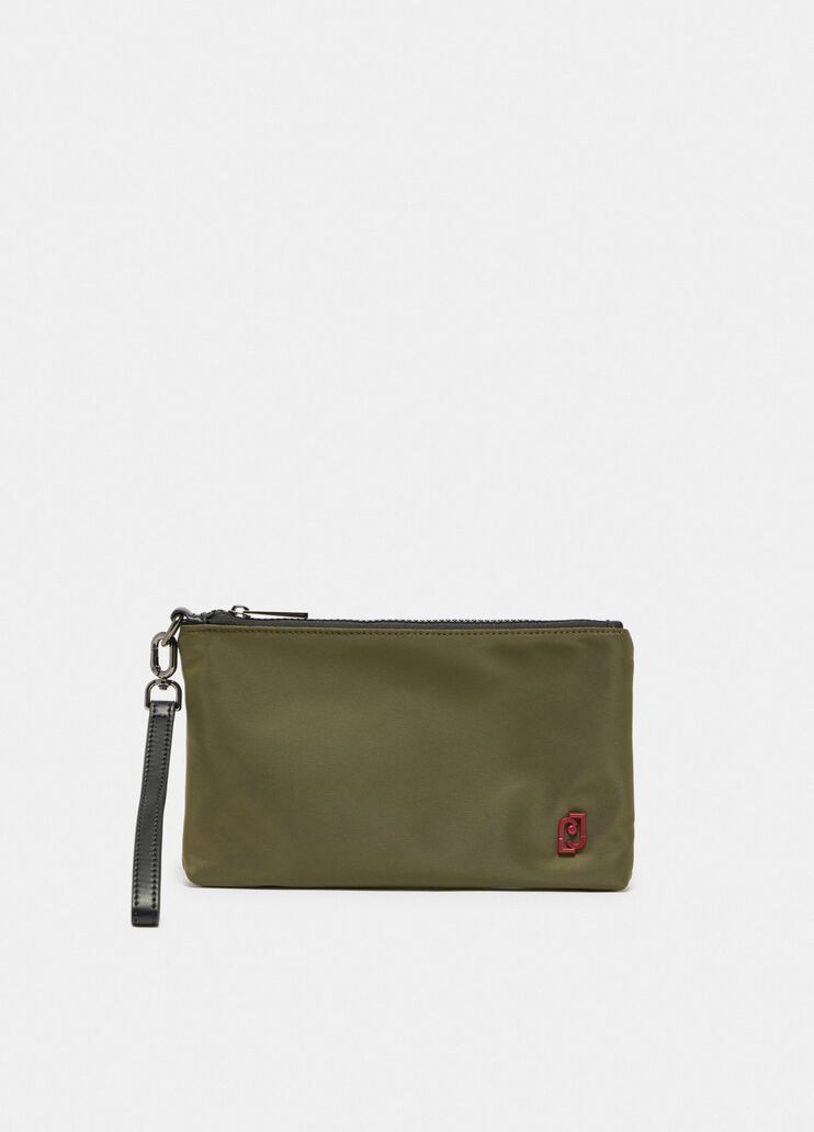 Nylon clutch bag khaki green Liu Jo - medium Nylon clutch bag khaki green Liu Jo - medium