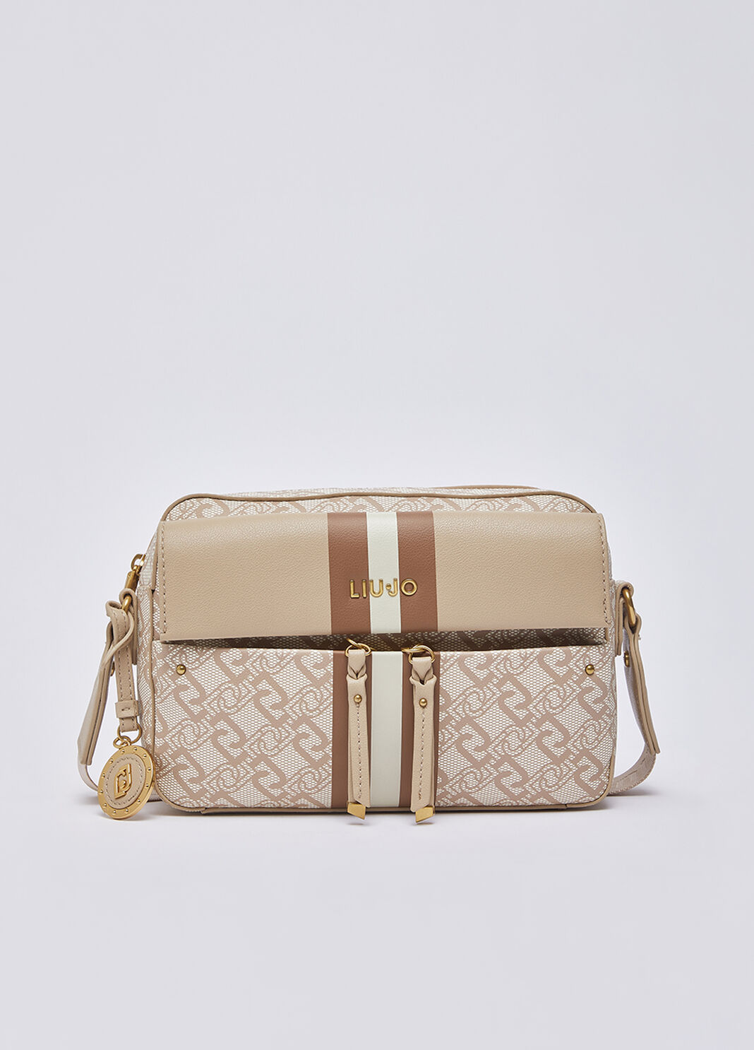 Medium crossbody bag with charm beige Liu Jo - large image number 1