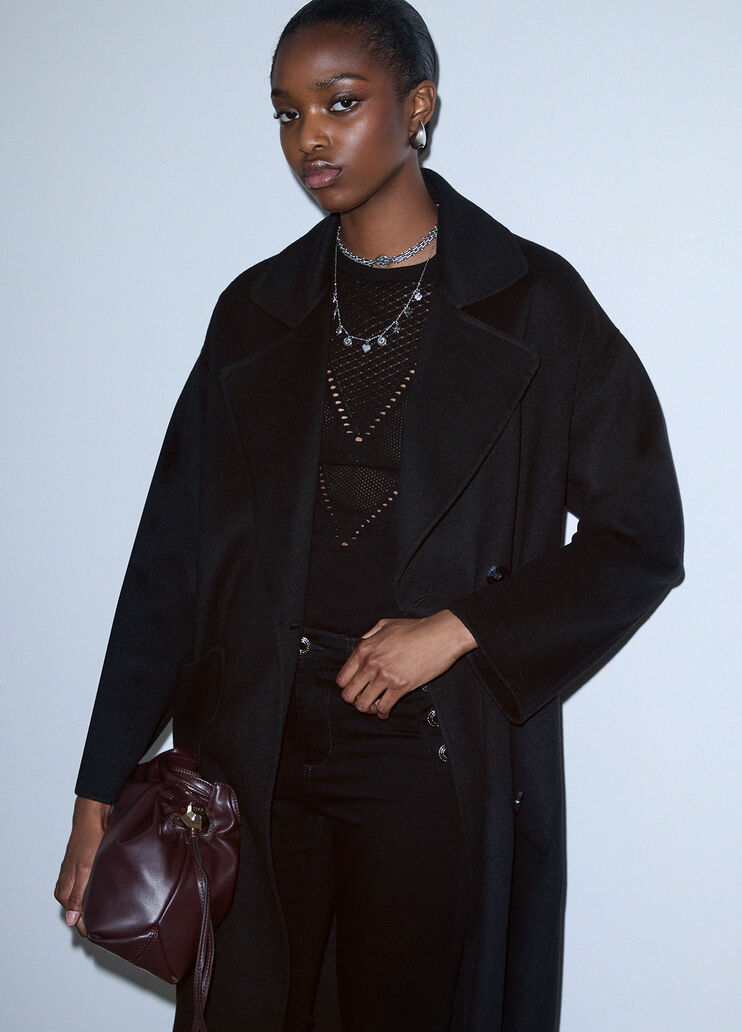 Long oversized wool coat black Liu Jo - medium
